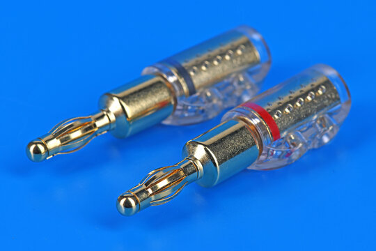 Banana connector for connecting speakers to audio amplifiers. 