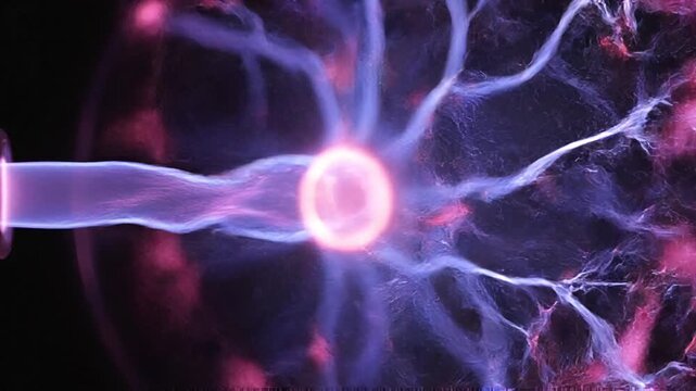 High-energy vibrant fluid moving like electric plasma with neon glow and dynamic ionized gas motion.