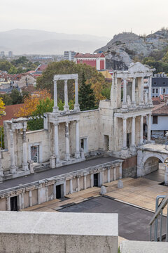 Ruins of the Roman theatre of Philippopolis in Plovdiv.