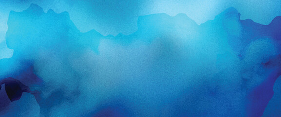 Blue sea with waves. Vector watercolor background for cover design, card, flyer, poster. Summer illustration. Storm. Dark blue ocean and waves. Grunge vector texture. © abd