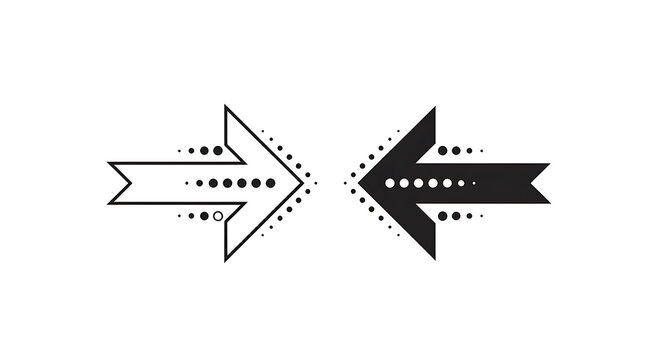 Black and white of two stylized airplanes with dotted patterns aircraft
