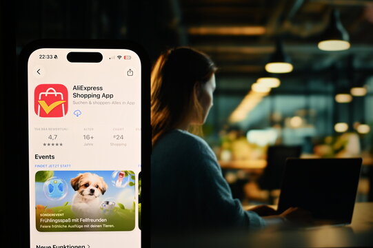 Germany - May 4,2026: Aliexpress App on phone