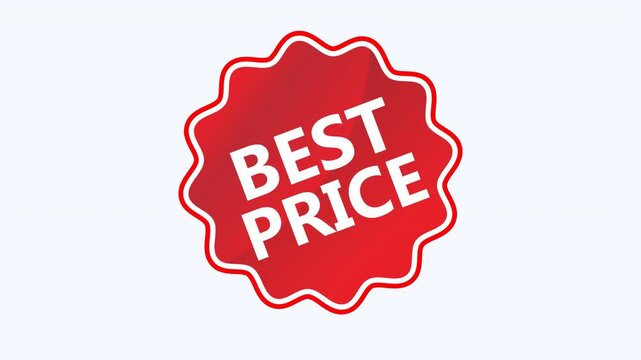 Red starburst best price sticker perfect for marketing retail products. Ideal for websites  and promotional materials promoting sales.