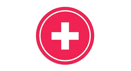 Fototapeta premium Red prohibition circle with white elevator symbol on white background