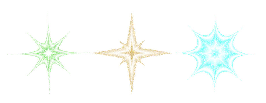  Gradient star shapes with grainy texture and glowing dots create a vibrant Y2K inspired background with vintage halftone effects and sparkling light bursts.