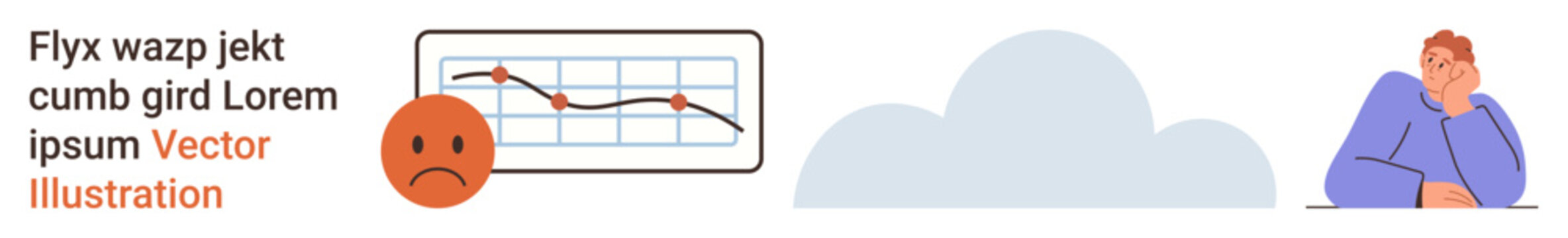 Financial loss, business failure, economic downturn, emotional stress, personal reflection, market analysis. Declining graph, sad face concerned person. Financial loss and business failure concept