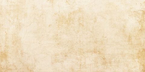 Obraz premium Vintage parchment paper background with aged texture, antique yellowish grunge surface for scrapbooking and design. weathered and distressed vintage paper texture. subtle stains, speckles