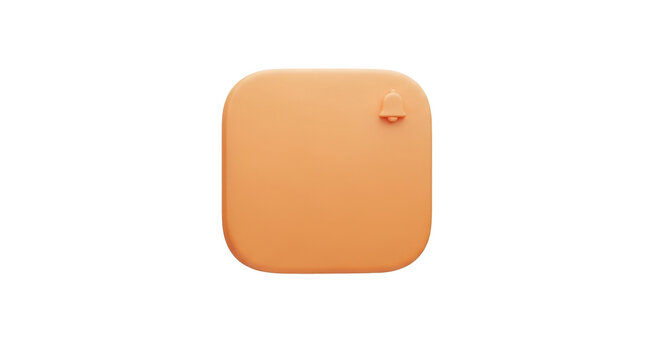 Modern orange notification bell icon