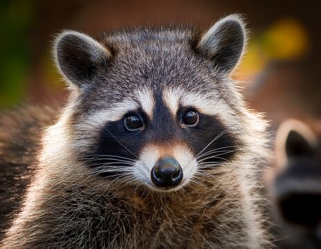 racoon procyon lotor close up