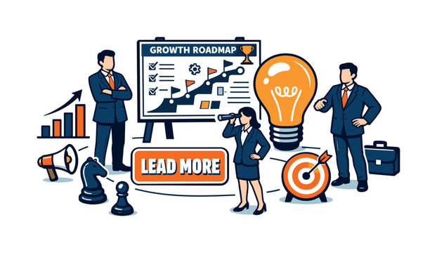 Business leaders strategize for growth, innovation, and achieving objectives