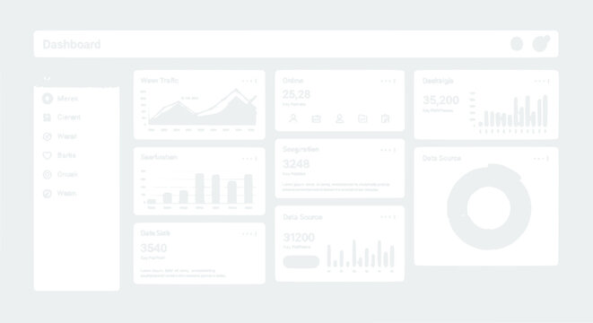 Modern UI Dashboard with Graphs and Charts - Business Analytics and Data Visualization