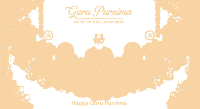 Guru Purnima Celebration: Guru, Disciples, Spiritual Gathering, Om Symbol, India