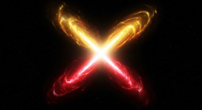 Effet lumineux en forme de croix &eacute;nerg&eacute;tique