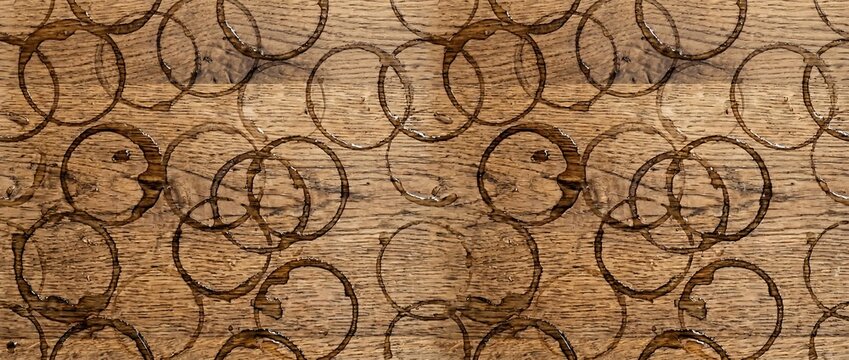 Brown circles pattern on wood texture.