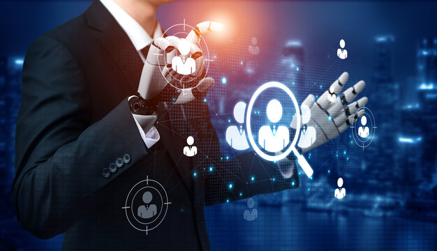 An AI assistant powers a global talent acquisition platform. This smart human resources system automates the search for qualified candidates to build a corporate workforce. Fermion