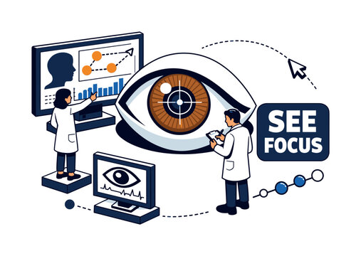 Scientists analyze visual data and eye tracking technology for research and development