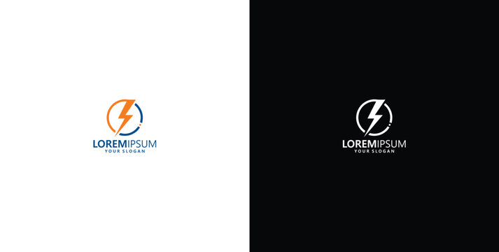 Dynamic lightning bolt logo within a circular emblem, symbolizing power, speed, and innovation. Modern graphic design for technology, energy, and corporate branding identity