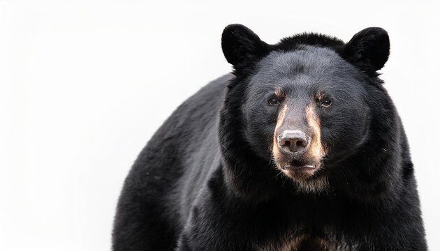 american black bear isolated on white background