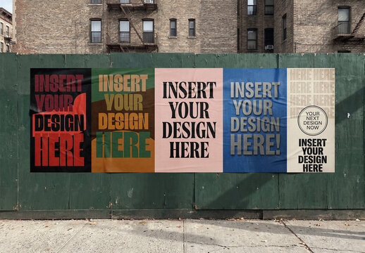 Wheatpaste Flyposter Posters Mockup