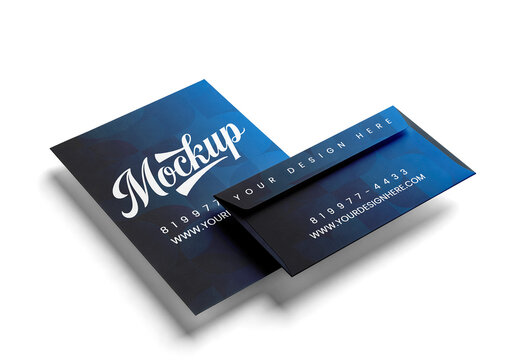A Letterhead Paper Alongside Matching Envelope Mockup