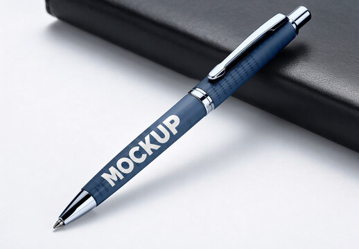 Ballpoint Pen Mockup Positioned Diagonally
