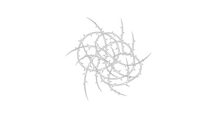 Abstract Thorny Vine Swirl © mila