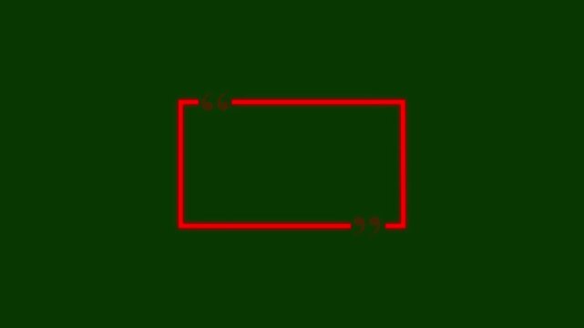 Rectangle box with quotation marks animation. Rectangle doodle frames with quote.Doodle frames with quotation marks, animation