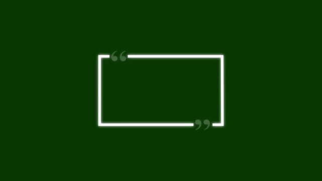 Rectangle box with quotation marks animation. Rectangle doodle frames with quote.Doodle frames with quotation marks, animation