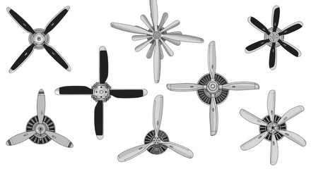 Collection of Vintage and Modern Aircraft Propellers © BUDI