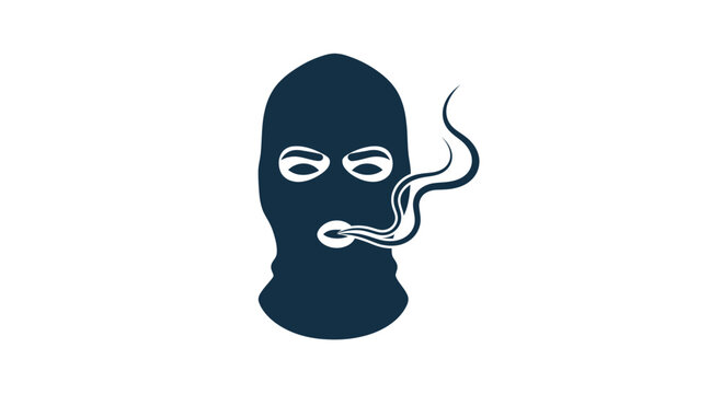 Criminal in Ski Mask Smoking