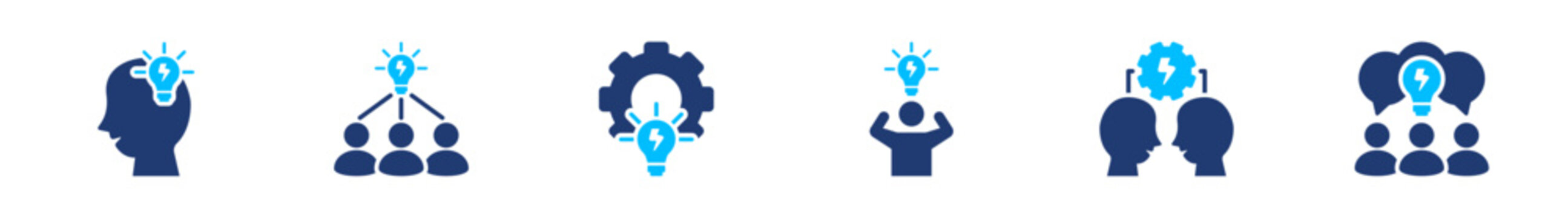 Leadership management icon set. team, strategy, organization, business, development. solid style icon collection.
