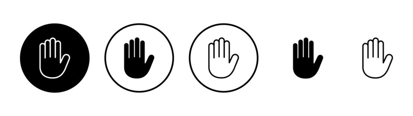 Obraz premium Hand icon vector. hand sign and symbol. palm