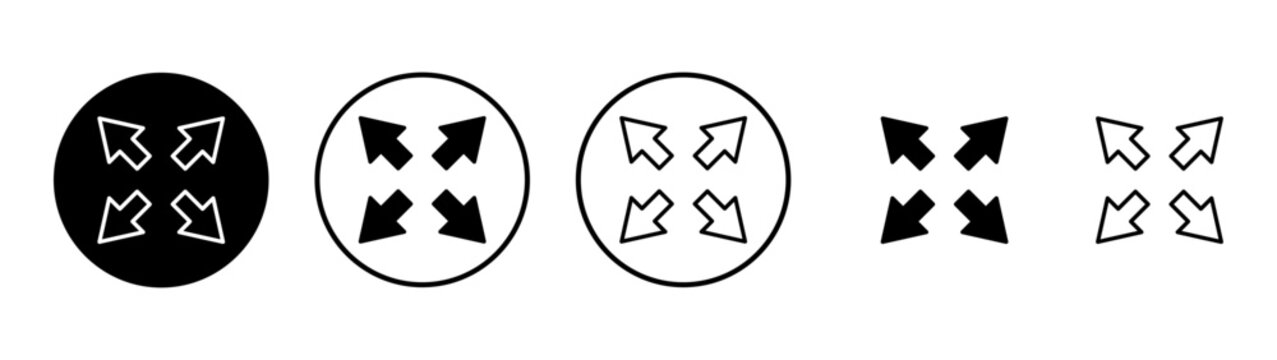 Fullscreen Icon vector. Expand to full screen sign and symbol. Arrows symbol