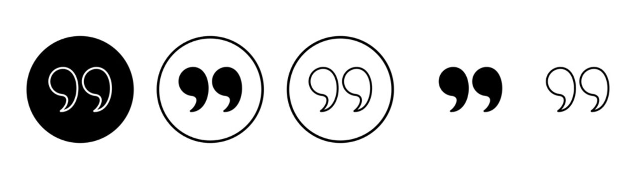 Quote icon vector. Quotation mark sign and symbol