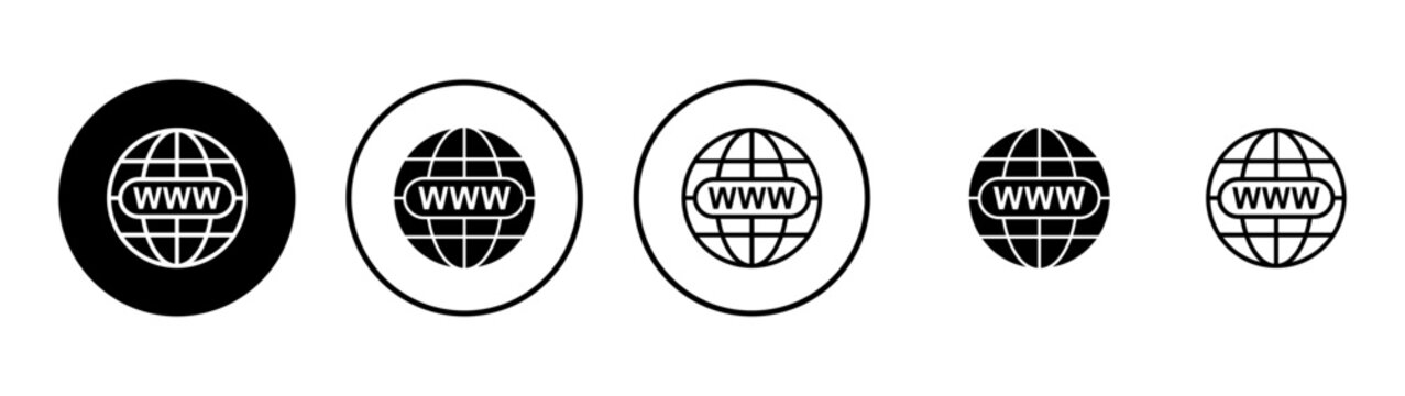Web icon vector. go to web sign and symbol. web click icon. Global search icon