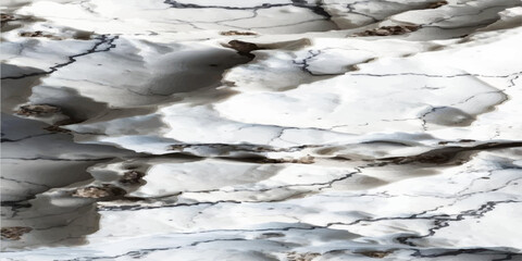 Fototapeta premium winter frozen landscape with icy river stream and snow covered mountains featuring cold water, frost covered stones, glacier lake, snowy waterfall and serene nature scene in white seasonal outdoor.
