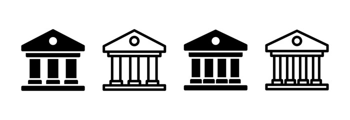 Fototapeta premium Bank icon vector illustration. Bank sign and symbol, museum, university