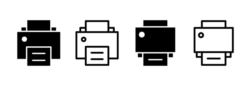 Print icon vector illustration. printer sign and symbol