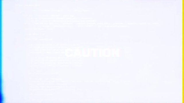 Caution on screen warning background digital concept