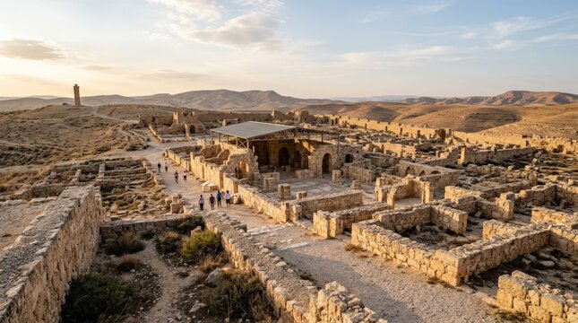 Umm ar-Rasas archaeological site in Jordan with ancient stone ruins and historic landscape, UNESCO heritage destination, Middle Eastern travel landmark, cultural tourism, old church remains and desert