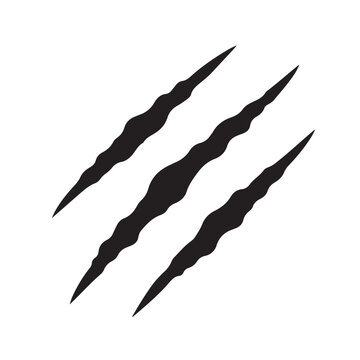 Claws scratches icon, logo isolated on white background