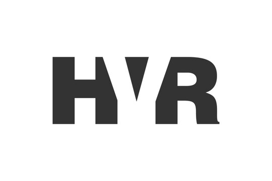 HVR logo design. Initial letter H V R bold font style for tech startups, consulting, corporate branding. Creative company name, headlines typography identity, trendy logotype.