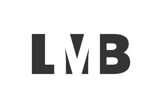 LMB logo design. Initial letter L M B bold font style for tech startups, consulting, corporate branding. Creative company name, headlines typography identity, trendy logotype.