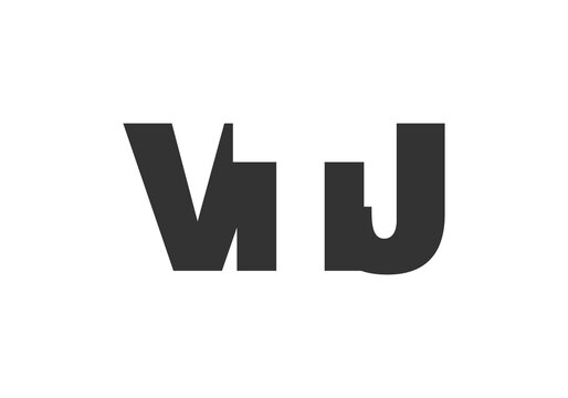 VTJ logo design. Initial letter V T J bold font style for tech startups, consulting, corporate branding. Creative company name, headlines typography identity, trendy logotype.