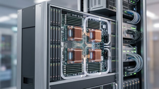 Multi processor computer concept, advanced computing, parallel processing, high performance hardware and enterprise technology for software branding, data campaigns and editorial visuals, polished