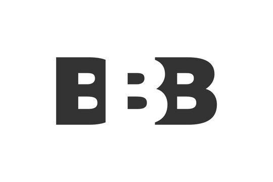 BBB logo design. Initial letter B B B bold font style for tech startups, consulting, corporate branding. Creative company name, headlines typography identity, trendy logotype.