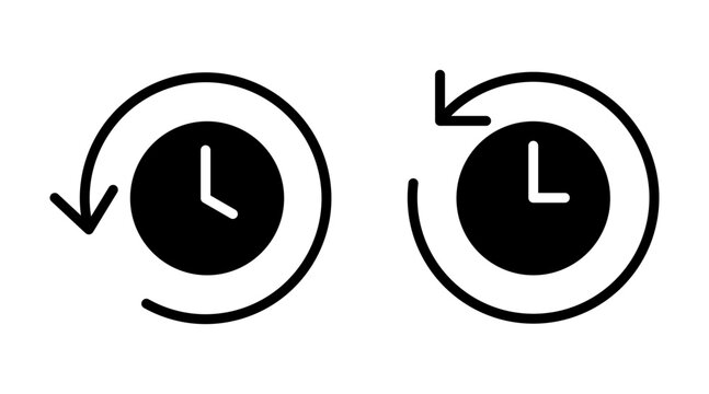 History icon set vector. recent event history sign and symbol