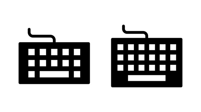 Keyboard icon set vector. keyboard sign and symbol