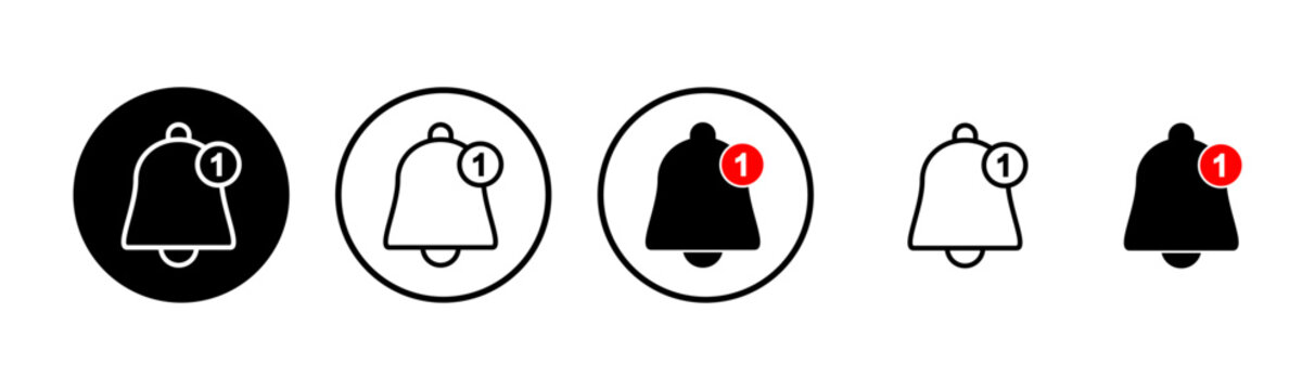 Bell icon logo design. Notification sign and symbol for web site design