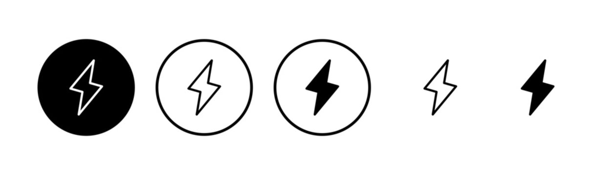 Lightning icon logo design. electric sign and symbol. power icon. energy sign